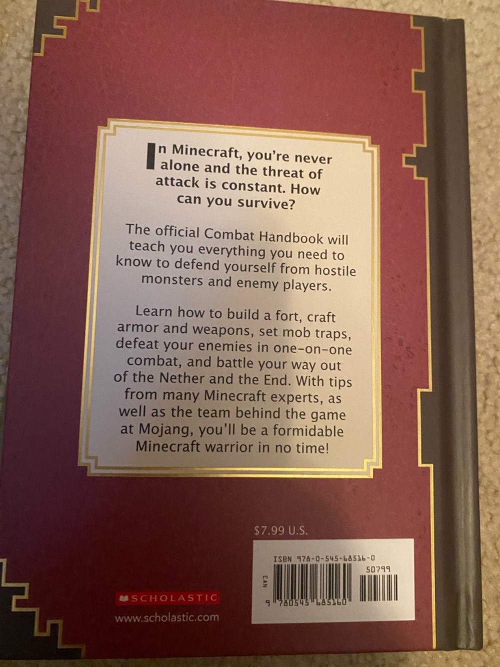 Minecraft Handbook Set in Blue, Red, Maroon, Green & Gold Accents - Picture 5 of 5